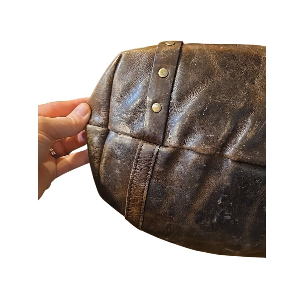 Patricia Nash Benvenuto Brown Leather Distressed Womens Tote Shoulder Bag Purse - Picture 5 of 14